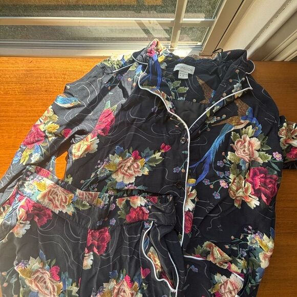 Monsoon London Black Floral Pajama Set - Picture 4 of 4